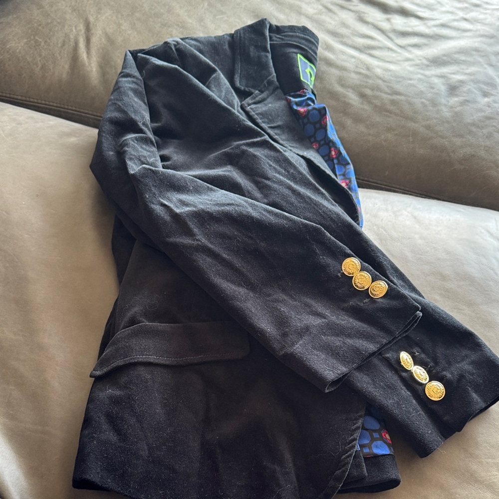 C. Wonder Black and Blue Patterned Jacket